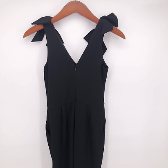 Aqua Bloomingdale’s Black Bow Tie Jumpsuit | Sz S - Picture 2 of 6